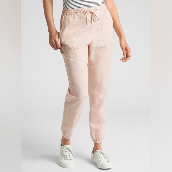 🩷 GAP Linen-Cotton Blend High Rise Utility Joggers, S - Picture 14 of 14